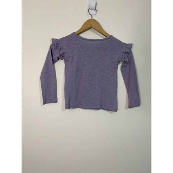 Girl's CHILDRENS PLACE 5T Gold Sparkle Heart Purple Top Shirt - Picture 2 of 6